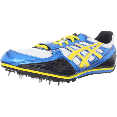 Open Box ASICS AS-2702-13 Turbo Jump Track Shoe,Jet Blue/Yellow