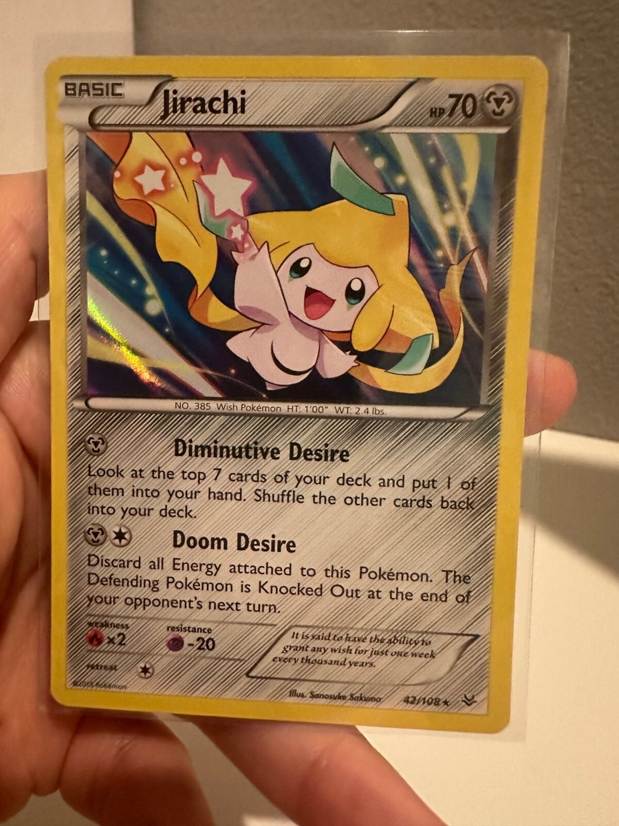 1x Pokémon TCG Jirachi Roaring Skies 42/108 Rev Holo Rare NM 0930 