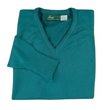 Vintage 90s Iveys Mens Store Sweater Mens Medium Teal Orlon Acrylic Made in USA