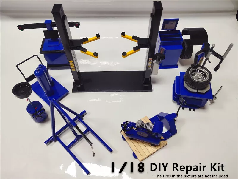 for 1/18 Diorama Car Model Scenery Repair Tool Workshop Set DIY Diorama Lot