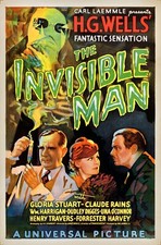 THE INVISIBLE MAN (1933) RARE one sheet - 27"x41" Universal horror movie poster!