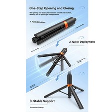 For DJI/Insta360 One-Touch Pop-Up Tripod Telescoping Selfie Stick Camera Stand