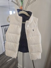 Polo Ralph Lauren Girls' Size 6 Reversible Zip-Up Puffer Vest Purple Navy Blue