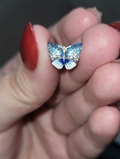 Blue Butterfly Genuine 925 Sterling Silver for Charm Bracelet