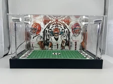 Ja’Marr Chase - Bengals - Custom 2 Mini Helmet Display Case W/ LED Lights
