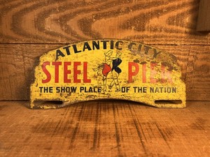Antique Atlantic City Steel Pier Icense Plate Topper