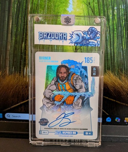 Bo Jackson Battle Arena Burner Ice Auto Jalen Brunson JBNA-6 New York Knicks