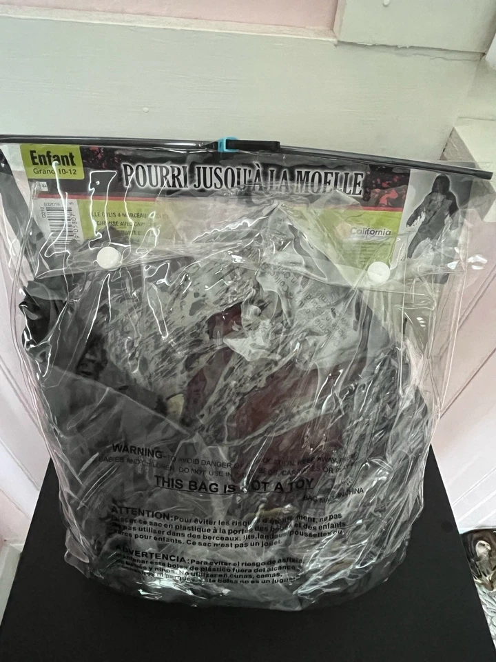 Halloween Zombie Muerto Podrido Hasta la Núcleo Niño Grande 10/12 Disfraz Miedo 4 Piezas Foto 3 de 3