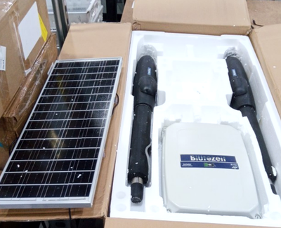 #ad Blütezeit Solar Swing Gate Opener 880lb Single Arm w 24V Battery 25W Solar Used $299.99