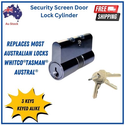 Screen Gate Key Screen Security Door Lock Cylinder Barrel | 3 Keys | eBay Australia