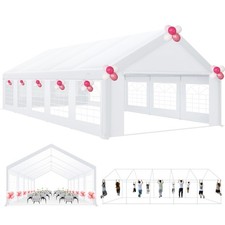 16x32ft Heavy Duty Party Tent Outdoor Commercial Canopy Large Carport Tent White