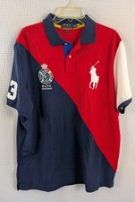 Polo Ralph Lauren Yacht Club Big Pony Colorblock Polo Shirt Sz XL NWOT