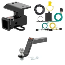 CURT Towing Kit Trailer Hitch Wiring Harness 45064 Ball Mount Pin & Clip, 13133