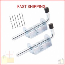 Suiwotin 2pcs 5 Inch Spring Loaded Gate Latch Pin, Heavy Duty Barrel Bolt Spring
