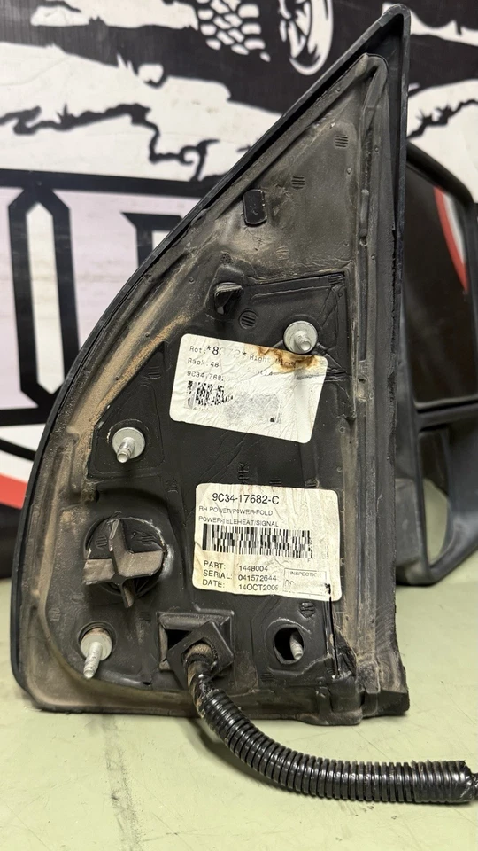 2008-2016 FORD F350 SD RIGHT DOOR MIRROR POWER DUAL ARMS HEATED 9C34-17682-C OEM - Image 2 of 3