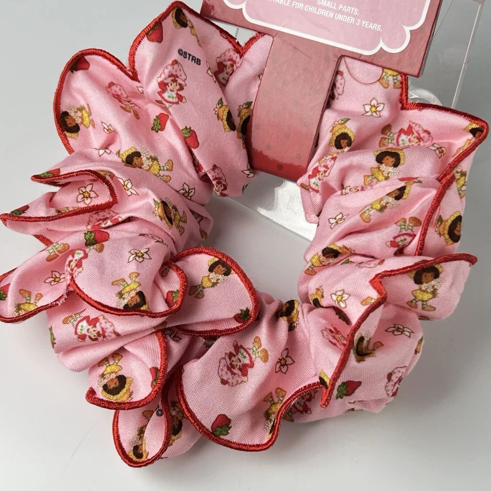 The World Of Strawberry Shortcake Scrunchie Pink With Red Stitching - Image 2 of 4