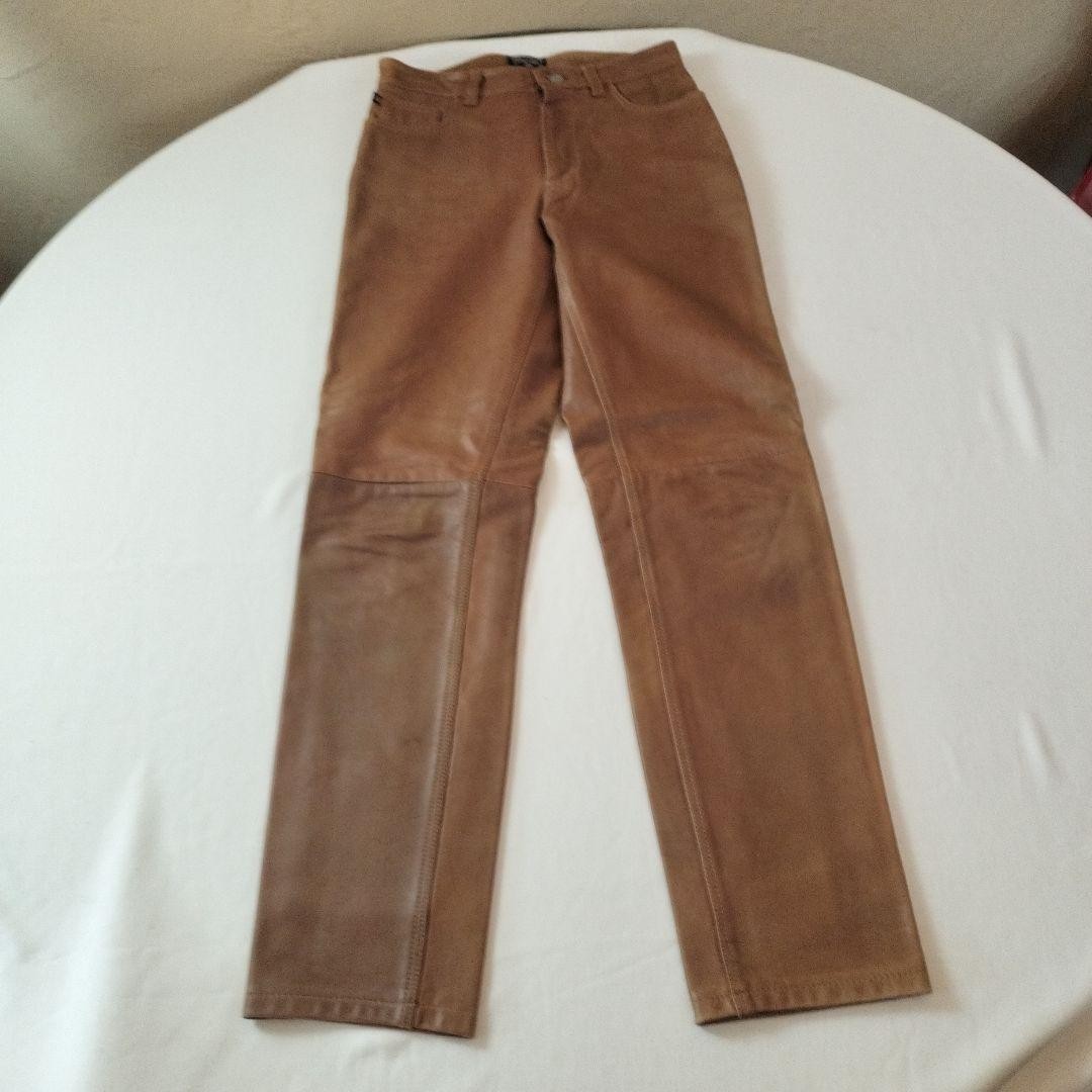 Ralph Lauren Polo Jeans Camel Leather Pants RRL Vintage JAPAN thumbnail 18