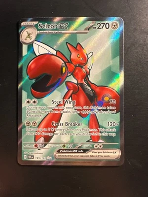 2020 Pokemon S&V Temporal Forces Scizor ex 195 /162 Full Art Holo Holographic - Image 1 of 4