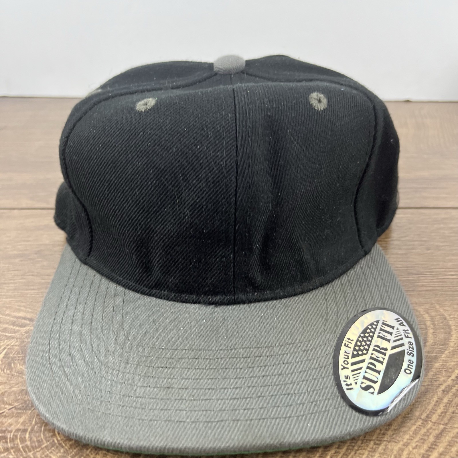 Plain Black Gray Snapback Hat Adjustable Hat Blac… - image 6