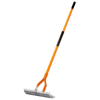 VNIMTI Thatch Rake for Lawns, Heavy Duty Thatch Rake with Fiberglass Handle, ...