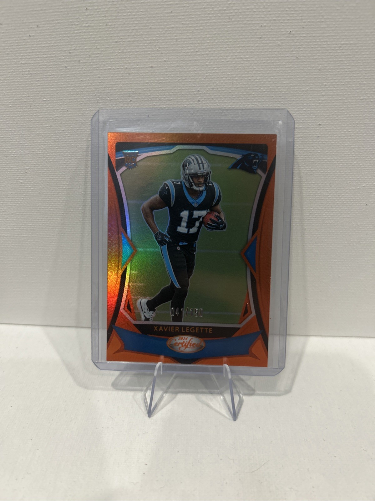 2024 Panini Certified - Rookies Xavier Legette #123 Mirror Orange 089/150 (RC)