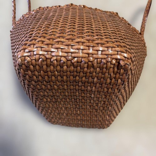Dragon Diffusion Handbag Braided Brown Leather - Picture 4 of 5