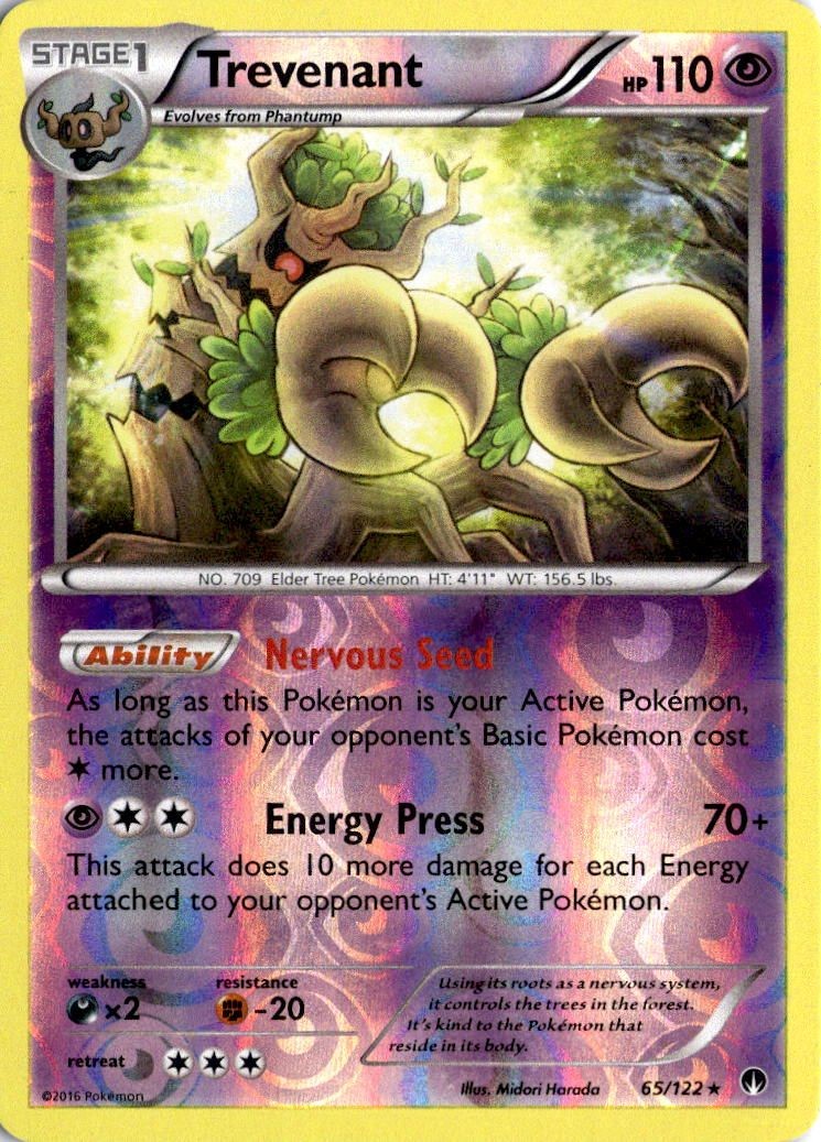 Trevenant Reverse Holo Rare XY - BREAKpoint 65/122 LP