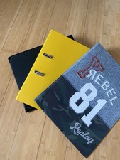 Set Of 3 A4 Ring Binder Folder Assorted Colours Filing Storage Paperwork Folders