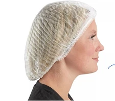 Box/Case/1000 Polypropylene Bouffant Caps - 21", White  PPE Head/Hair Protection