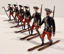 Vintage Starlux France French Chasseurs Alpins Ski Troops Plastic Toy Soldiers