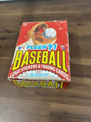 1991 Fleer Baseball Wax Box with 36 Packs that are New/Factory Sealed