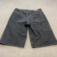 Vintage Rocawear Shorts Mens 38 Black Denim Jean Relaxed Fit Baggy Y2K Hip Hop