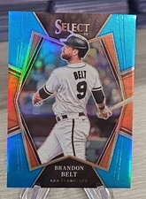 Brandon Belt 2022 Panini Select Premier Level Light Blue Prizm /149 #173 Giants