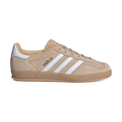 ADIDAS WOMENS GAZELLE INDOOR W_BEIGE/WHITE/GUM-IH5482-SIZE 9.5