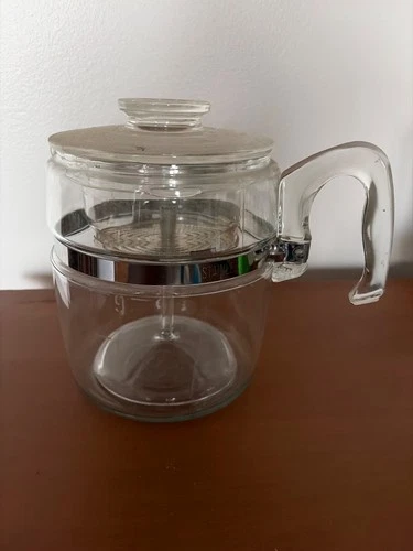 Vintage PYREX 9 Cup Percolator Coffee, Incomplete,  Pot & Lid only :  7759