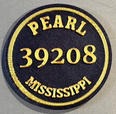 3D Printed Magnet - 2-3/8'' Mississippi City/Zip Code - You Choose