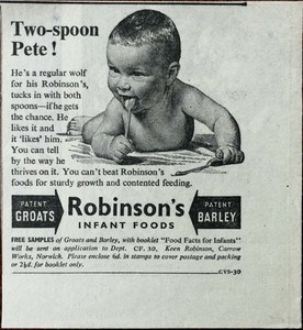 Robinson S Instant Foods Two Spoon Pete Vintage Baby Food Advertisement 1952 Ebay
