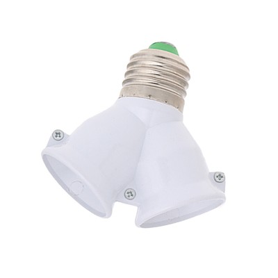 E27 To Double E27 Base Socket Extender Adapter Converter LED Light Lamp Bulb