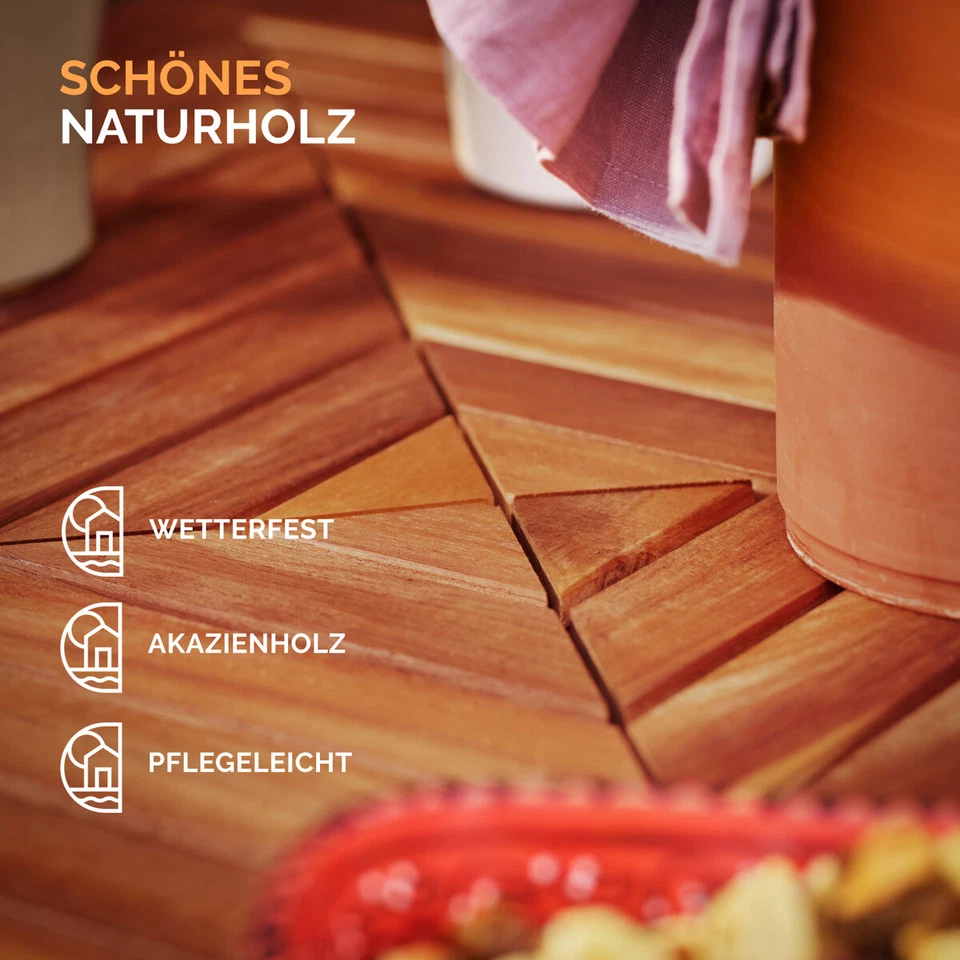 CASARIA® Bartisch Stehtisch 2x Barhocker mit Lehne Stühle Set Holz Garten Küche - Bild 2 von 4