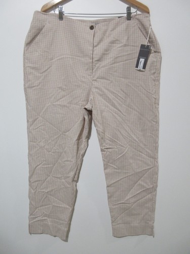 Sz 20 NWT $49 Worthington Beige Check STRETCH Pants Slim Ankle 40X26 New - Picture 15 of 15