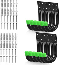 Heavy Duty Garage Storage, Utility Hooks for Garage Wall,Color Black 12PCS 