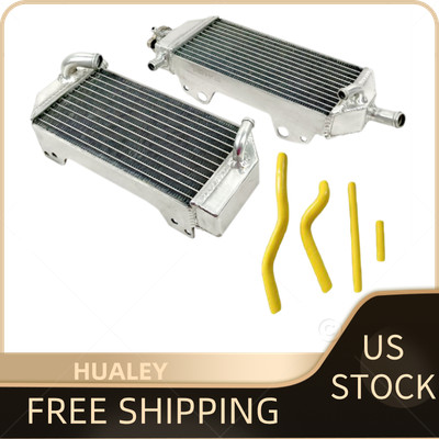 Aluminum Fit Suzuki RM125 RM 125 2001-2008 Colling Radiator+Yellow Hose 02 03 04