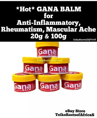 5X *Hot* Gana Balm for Anti-inflammatory, Rheumatism, Muscular ache  20g / 100g