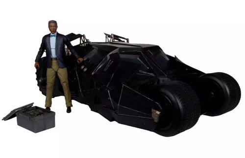Figura Vehículo Etiqueta Dorada DC Multiverse Lucius Fox & Tumbler Dark Knight Rises - Imagen 3 de 6