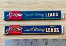 Vintage Scripto Mechanical Pencil Leads Advertising Box Wood Tray 'Smooth'
