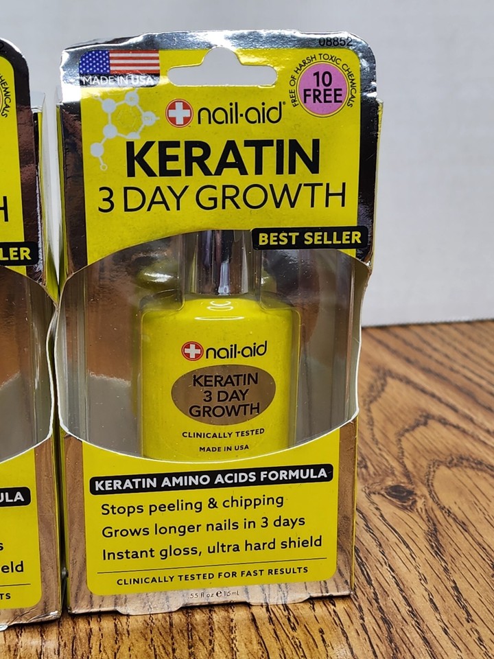 3 NailAid Keratin 3 Day Growth Nail Treatment & Strengthener, Clear, 0