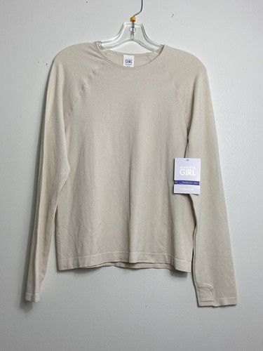 Athleta GIRL Power Up Shimmer Top XXL / 16 Ecru Shimmer - Picture 2 of 9