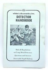 Vtg 1974 White's Electronics Metal Detector Handbook