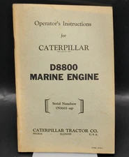 CAT Caterpillar D8800 MARINE ENGINE Operation Instruction Manual S/N 1N8001-UP