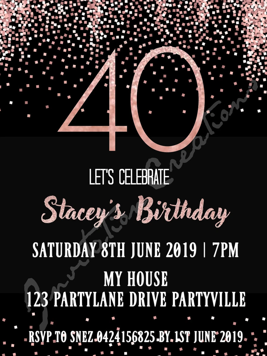Pre printed sale birthday party invitations